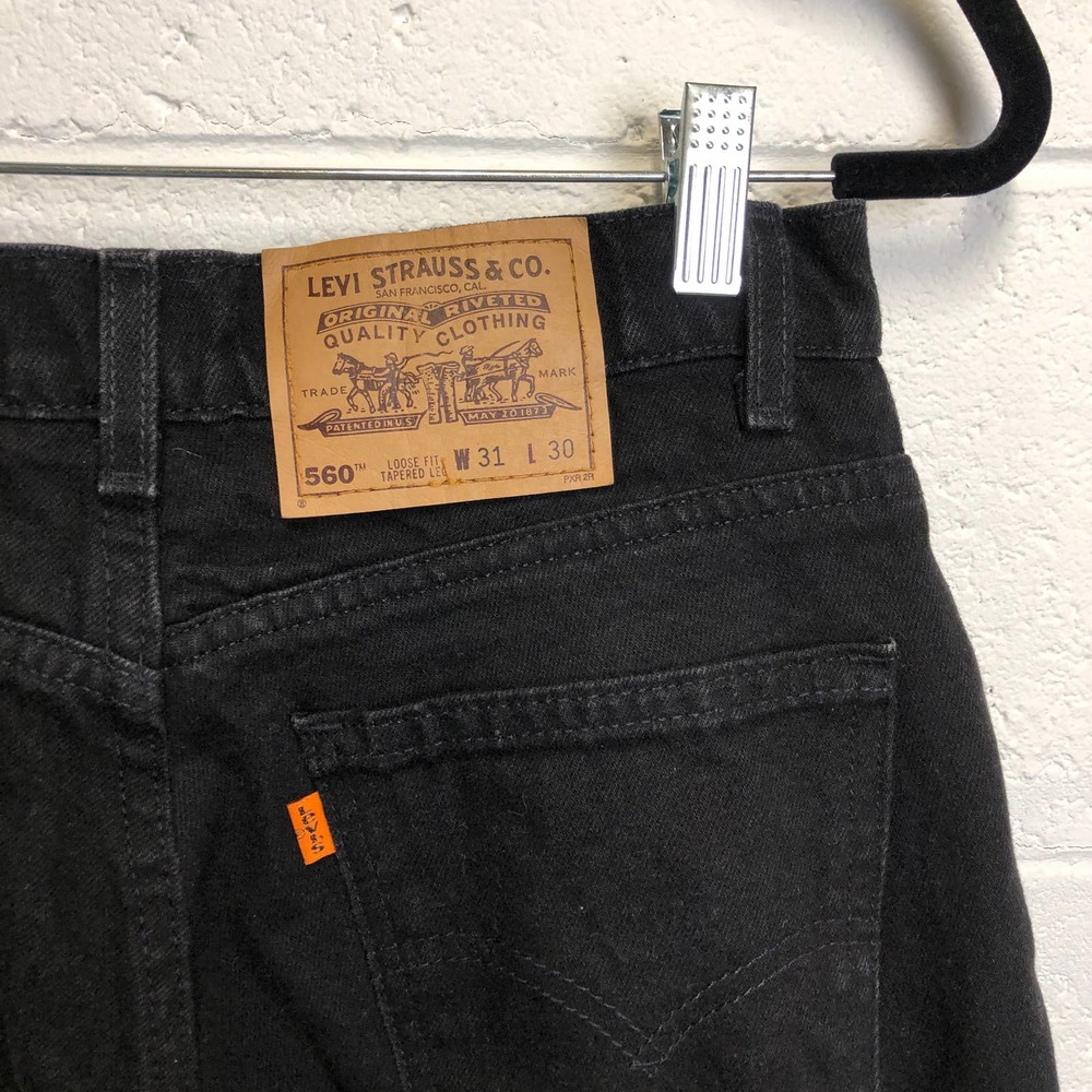 Levi’s 560 Black Jeans with Orange Tab 31x30